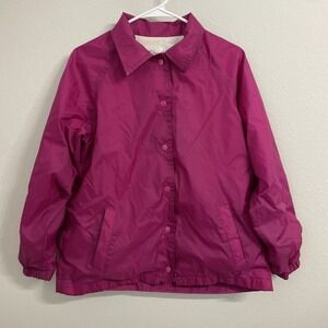CURRENT SEEN Vtg 80s Pink Windbreaker COAT JACKET Women's M